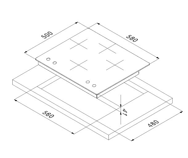 Встраиваемая газовая варочная панель Zigmund & Shtain GN 248.61 A