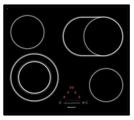 Встраиваемая электрическая варочная панель Rainford RBН 6624 BS black Встраиваемая электрическая варочная панель Rainford RBН 6624 BS black