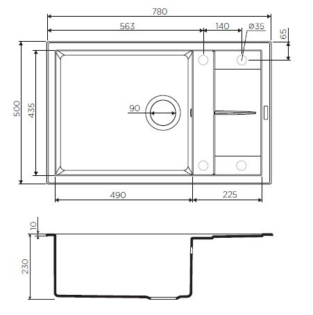 Кухонная мойка Omoikiri Sumi 78 LB-PL Tetogranit/платина (4993724)