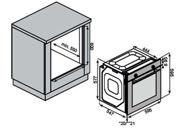 Встраиваемый электрический духовой шкаф Kuppersberg HFT 610 GR