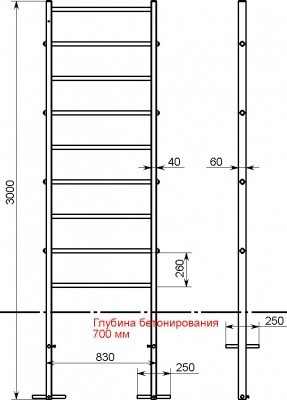 Шведская стенка Kampfer KSW professional Outdoor зеленый/хаки