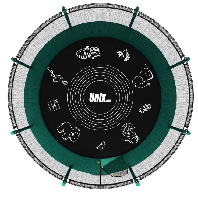 Батут Unix Line Supreme Game 8 ft green