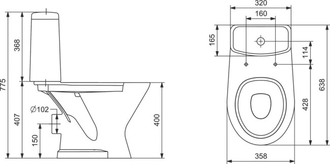 Унитаз-компакт Santeri 1.P210.3.S0000B.F. Унитаз-компакт Santeri 1.P210.3.S0000B.F.