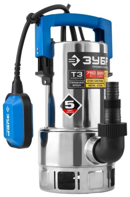 Насос дренажный Зубр НПГ-Т3-750-С Насос дренажный Зубр НПГ-Т3-750-С