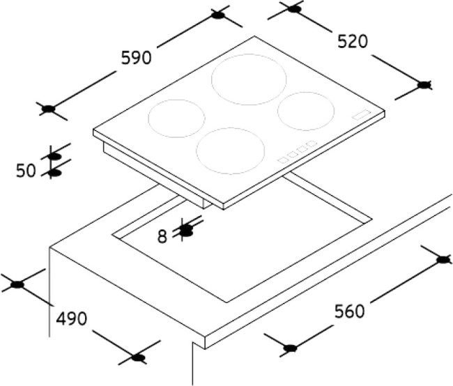 Встраиваемая индукционная варочная панель Candy CI 640 CB