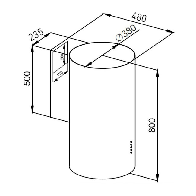 Каминная вытяжка Maunfeld LEE SIDE (C) 39 черный Каминная вытяжка Maunfeld LEE SIDE (C) 39 черный