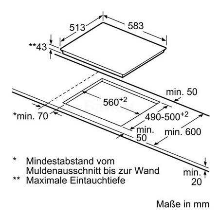 Встраиваемая электрическая зависимая варочная панель Bosch NKN645B17