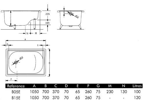 Ванна стальная BLB Europa B05E22001