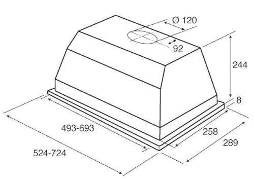 Встраиваемая вытяжка Jetair CA Extra 720 mm inx-09 Встраиваемая вытяжка Jetair CA Extra 720 mm inx-09