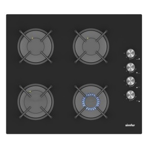 Встраиваемая газовая варочная панель Simfer H60K40S000TB Встраиваемая газовая варочная панель Simfer H60K40S000TB
