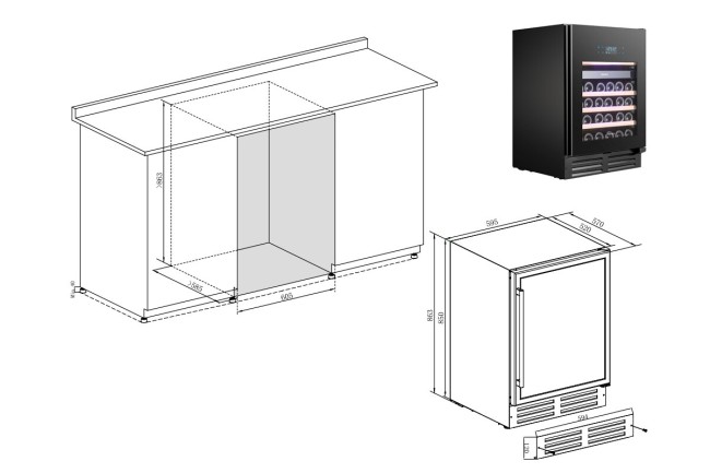 Винный шкаф Temptech EX 60 DRB Винный шкаф Temptech EX 60 DRB