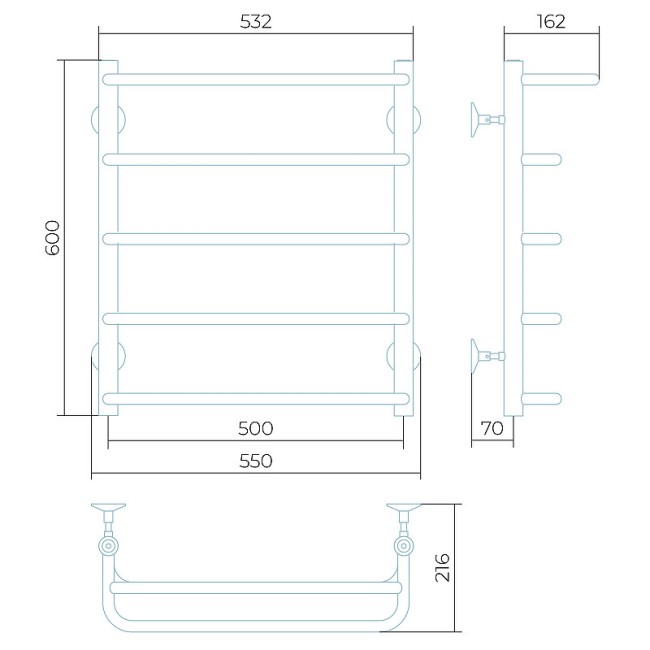 Водяной полотенцесушитель Larusso Стандарт П5 (4670078535306) Водяной полотенцесушитель Larusso Стандарт П5 (4670078535306)
