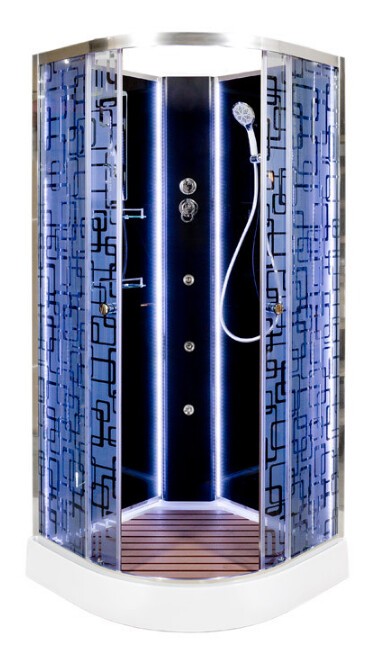 Душевая кабина Deto BM1590NLED+GMBLACK