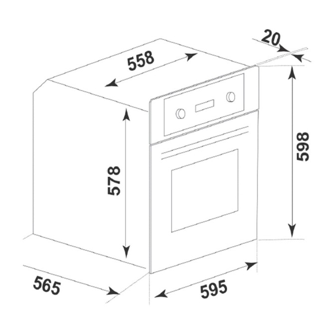 Встраиваемый электрический духовой шкаф Ginzzu HOE-151 Встраиваемый электрический духовой шкаф Ginzzu HOE-151