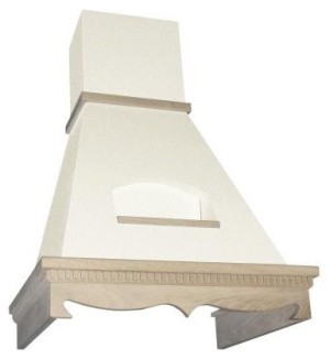 Каминная вытяжка Elikor Бельведер 60 бежевый/дуб выбеленный