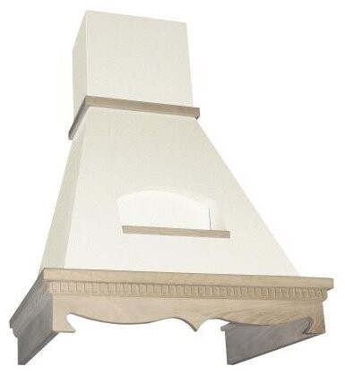 Каминная вытяжка Elikor Бельведер 60 бежевый/дуб выбеленный