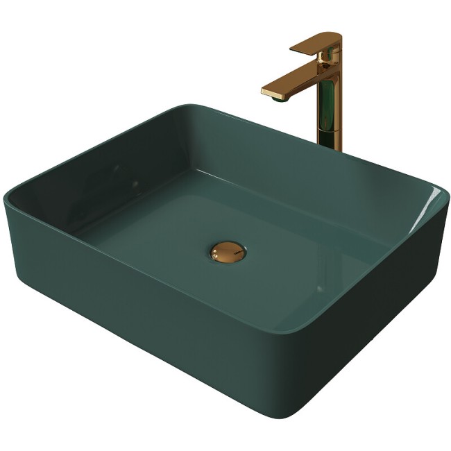 Раковина Grossman GR-3016OLM (480*370*135) СВЕТЛОЗЕЛЕНАЯ МАТОВАЯ