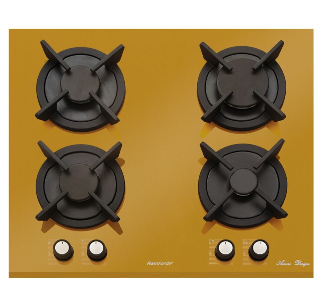 Встраиваемая газовая варочная панель Rainford RBН 4634 BF Yellow