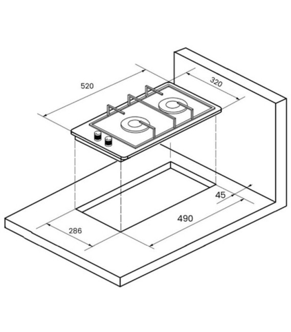 Встраиваемая газовая варочная панель Monsher MHG 33 BG Встраиваемая газовая варочная панель Monsher MHG 33 BG