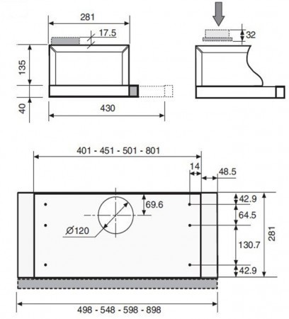 Встраиваемая вытяжка Zigmund & Shtain K 002.61 W
