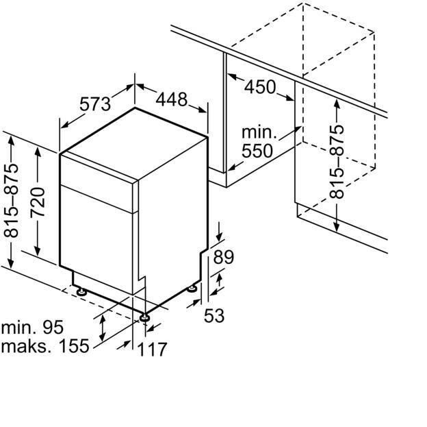 Встраиваемая посудомоечная машина Bosch SPU 4HMI53S