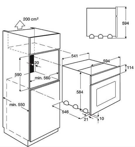 Встраиваемый электрический духовой шкаф Electrolux EOB 33100 K
