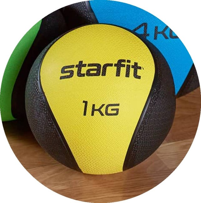 Медбол Starfit GB-702 1 кг желтый Медбол Starfit GB-702 1 кг желтый