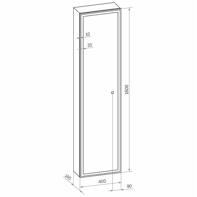 Зеркальный шкаф Continent Mirror Box black Led МВК050 Зеркальный шкаф Continent Mirror Box black Led МВК050