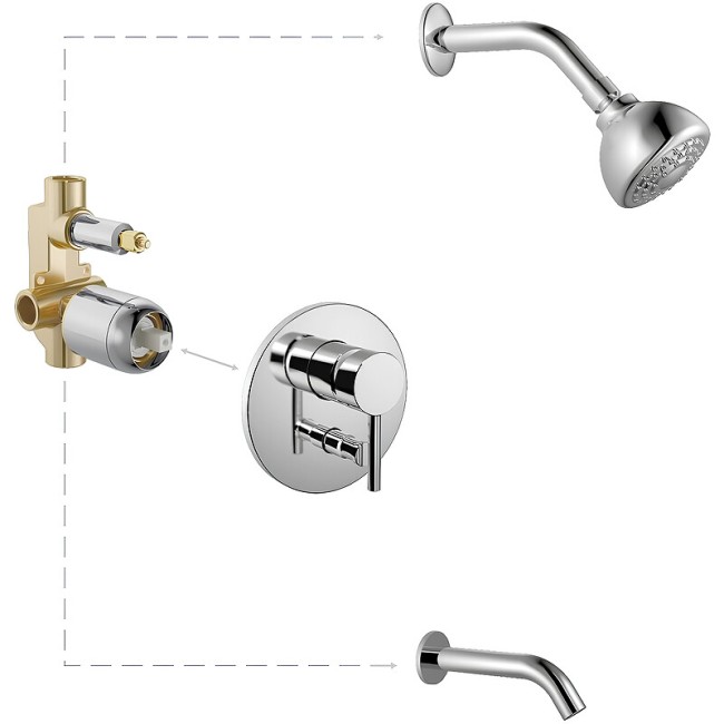 Встраиваемая душевая система Haiba HB80297-2 Встраиваемая душевая система Haiba HB80297-2