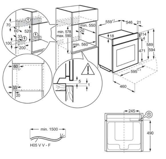 Встраиваемый электрический духовой шкаф Electrolux OKE 8C31X