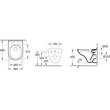 Унитаз подвесной Villeroy & Boch 5688HR01