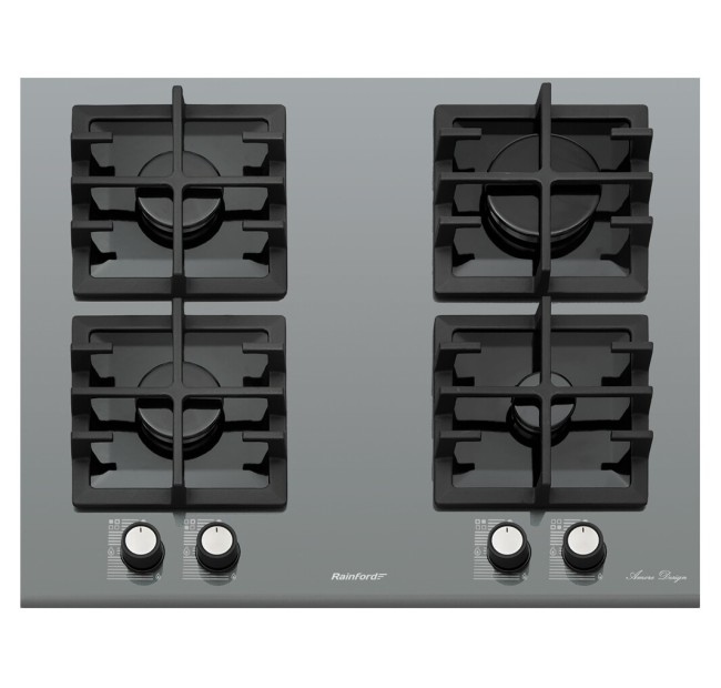 Встраиваемая газовая варочная панель Rainford RBН 4654 BF Grey