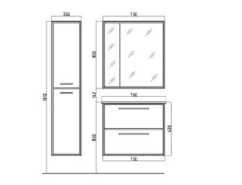 Столешница Raval Frame 75 дуб трюфель (Fra.06.75/DT)