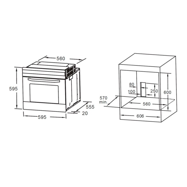 Встраиваемый электрический духовой шкаф Maunfeld MEOC708PW