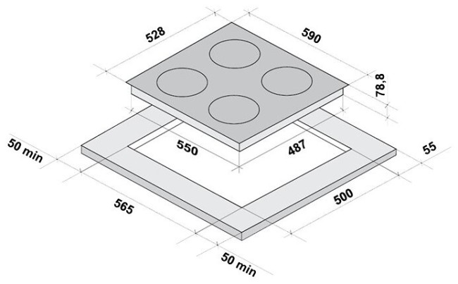 Встраиваемая индукционная варочная панель Fornelli PIA 60 Induzione Встраиваемая индукционная варочная панель Fornelli PIA 60 Induzione