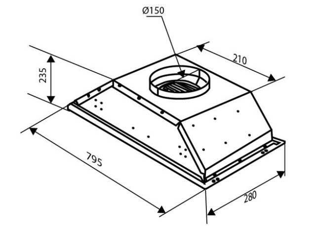 Встраиваемая вытяжка Zigmund & Shtain K 003.71 S (L)