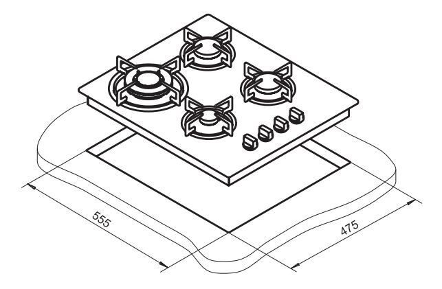 Встраиваемая газовая варочная панель Darina 1T18 BGC 341 12 Bg бежевый