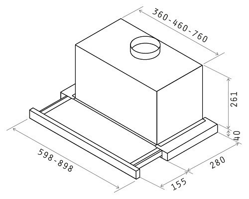 Встраиваемая вытяжка Elica Elite 26 IX/A/90/VT