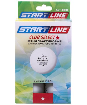 Мячи для настольного тенниса Start Line Club Select белый (6шт)