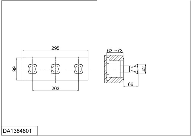 Смеситель для ванны D&K Hessen Grimm DA1384801 Смеситель для ванны D&K Hessen Grimm DA1384801