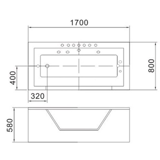 Ванна гидромассажная WeltWasser WW HB Gotleuba 170х80 WT (10000005707)