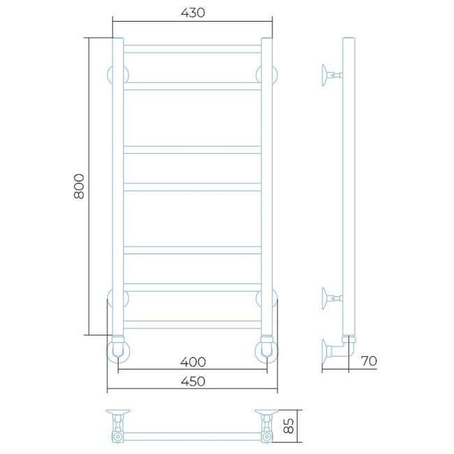 Водяной полотенцесушитель Larusso Имидж П7 (4670078535726) Водяной полотенцесушитель Larusso Имидж П7 (4670078535726)