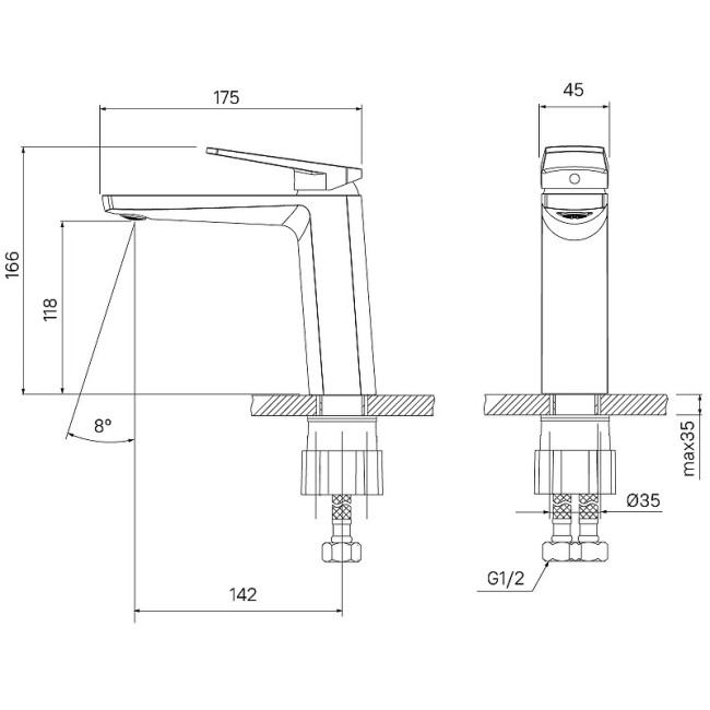 Смеситель для раковины Iddis Esper (ESPSB00i01)