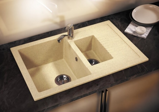 Кухонная мойка Polygran F-21-302 песочный Кухонная мойка Polygran F-21-302 песочный