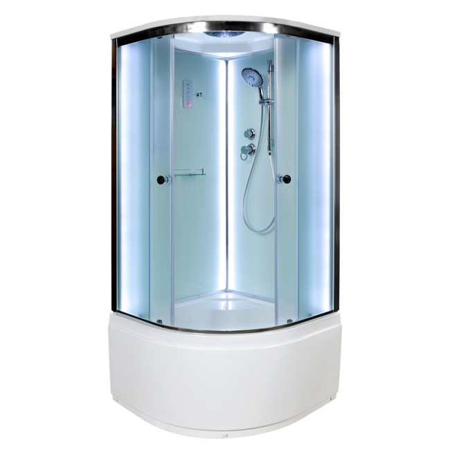 Душевая кабина Deto D10S LED с крышей и подсветкой