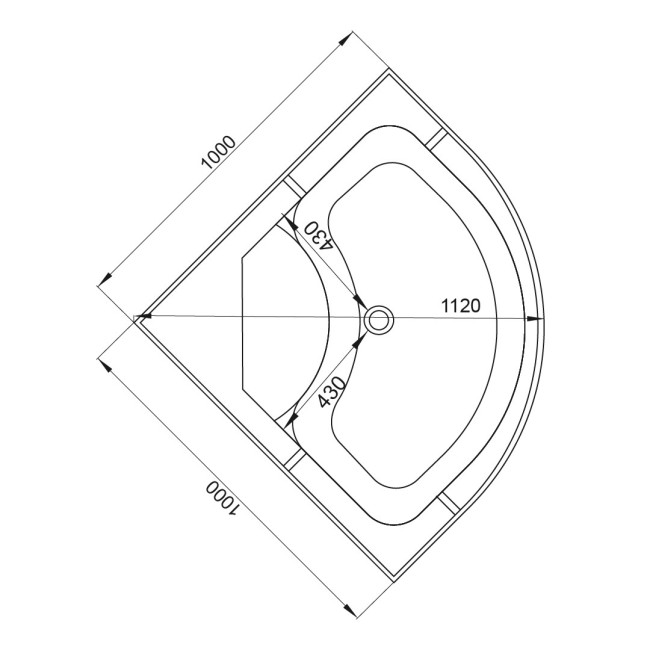 Душевая кабина Deto D10S LED с крышей и подсветкой