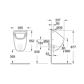 Писсуар Grohe Bau Ceramic (39439000)