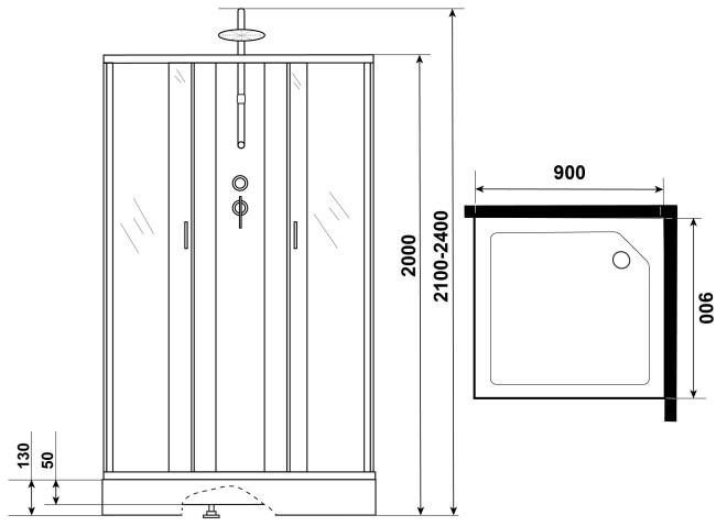 Душевая кабина Niagara NG-1101-14BKT
