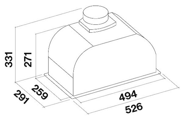 Встраиваемая вытяжка Falmec Gruppo incasso 50 GreenTech (800)