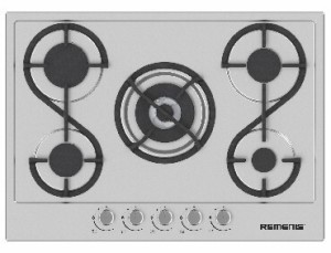 Встраиваемая газовая варочная панель Remenis REM-2153 inox